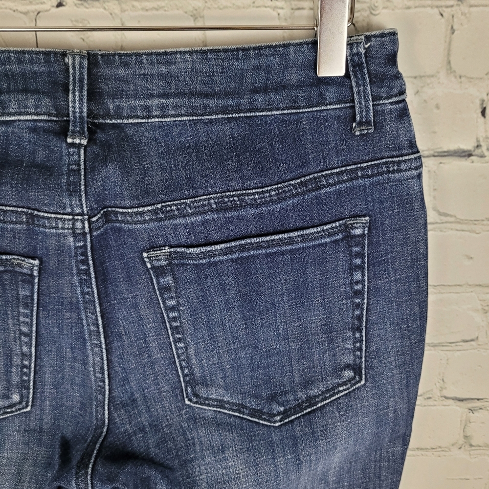 CHICO'S | The Platinum Boyfriend sequin patch jeans